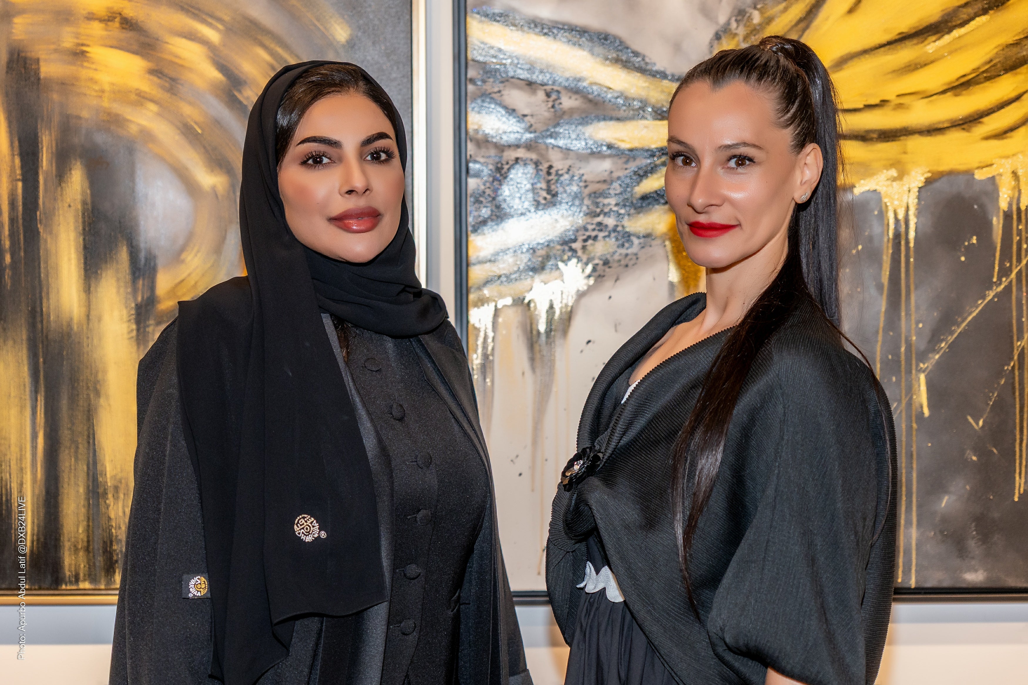 Moment from an exhibition with one of the guests