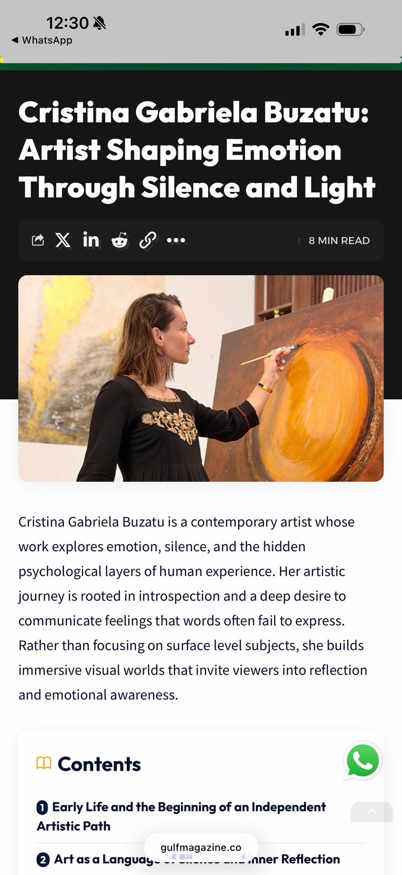Cristina Gabriela Buzatu: Artist Shaping Emotion Through Silence and Light
