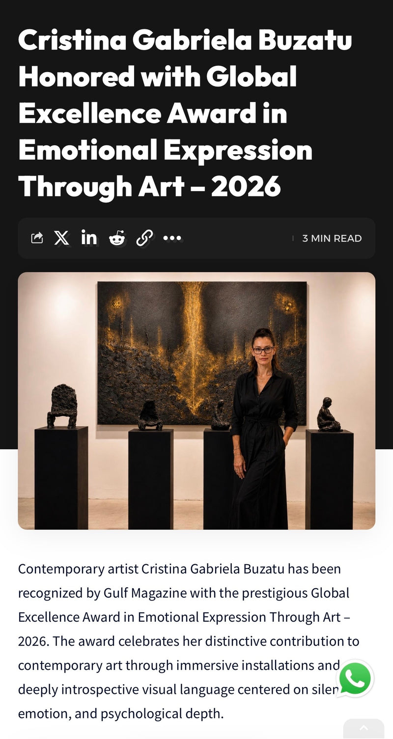 Cristina Gabriela Buzatu Honoured with Global Excellence Award in Emotional Expression Through Art – 2026
